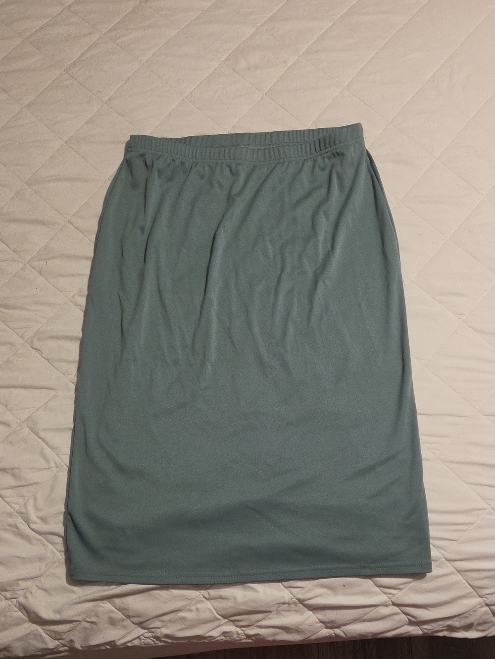 Classic Stretch Pencil Skirt in Teal- Shein Xxl